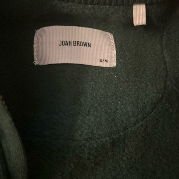 Joah Brown Retro half zip in pine - Picture 3 of 6